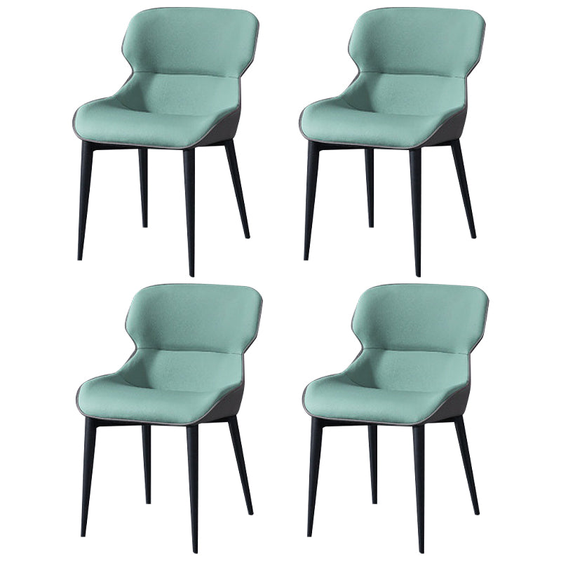 European Glam Style Metal Chair Set Wingback Side Dining Room Kitchen Chairs