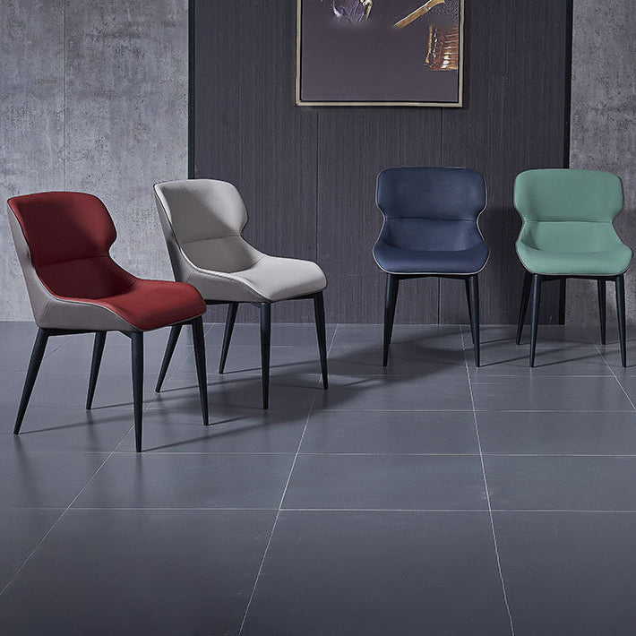 European Glam Style Metal Chair Set Wingback Side Dining Room Kitchen Chairs