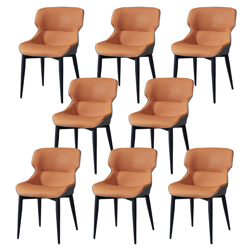 European Glam Style Metal Chair Set Wingback Side Dining Room Kitchen Chairs