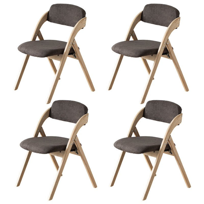 Home Scandinavian Side Chair Upholstered Open Back Wood Folding Dining Room Chair