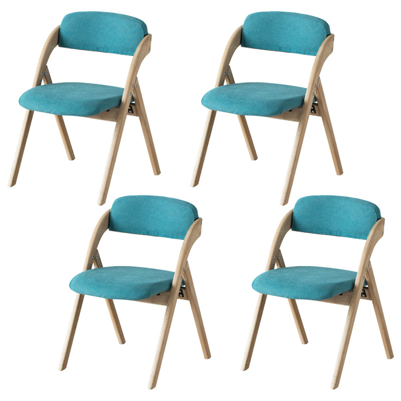 Home Scandinavian Side Chair Upholstered Open Back Wood Folding Dining Room Chair