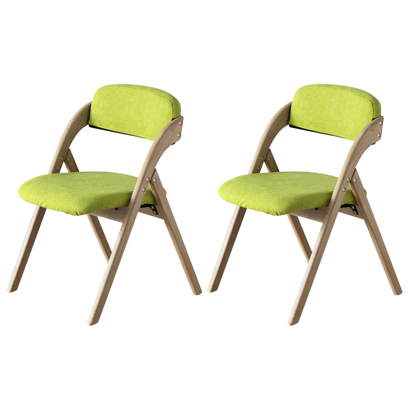 Home Scandinavian Side Chair Upholstered Open Back Wood Folding Dining Room Chair