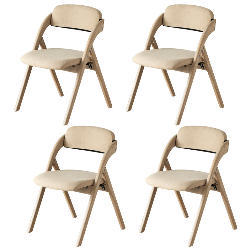 Home Scandinavian Side Chair Upholstered Open Back Wood Folding Dining Room Chair