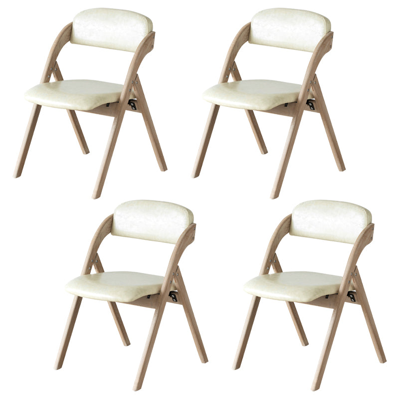 Home Scandinavian Side Chair Upholstered Open Back Wood Folding Dining Room Chair