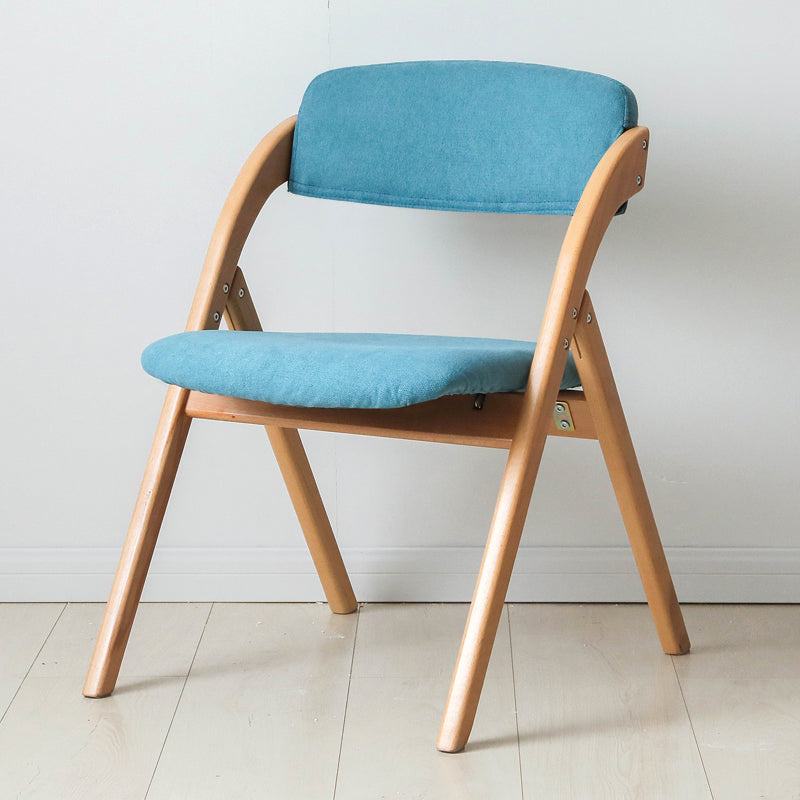 Home Scandinavian Side Chair Upholstered Open Back Wood Folding Dining Room Chair