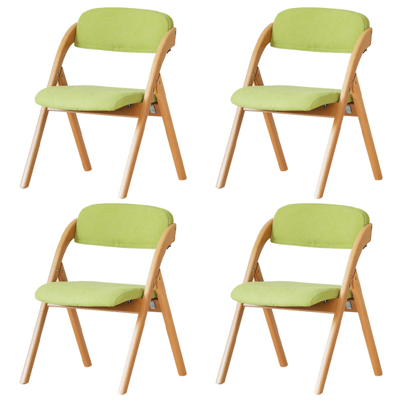 Home Scandinavian Side Chair Upholstered Open Back Wood Folding Dining Room Chair