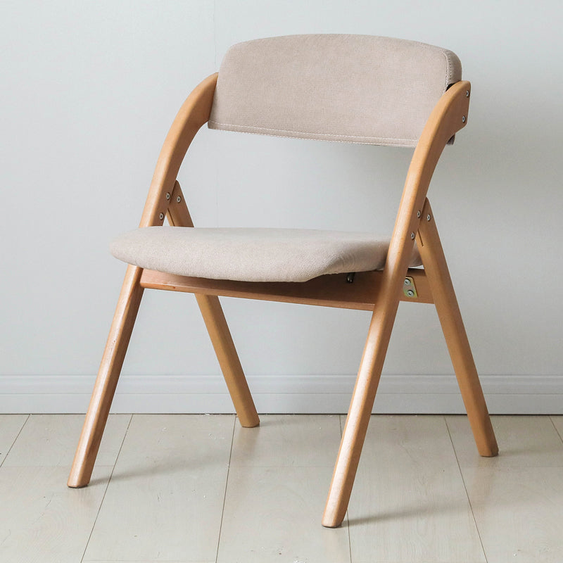 Home Scandinavian Side Chair Upholstered Open Back Wood Folding Dining Room Chair