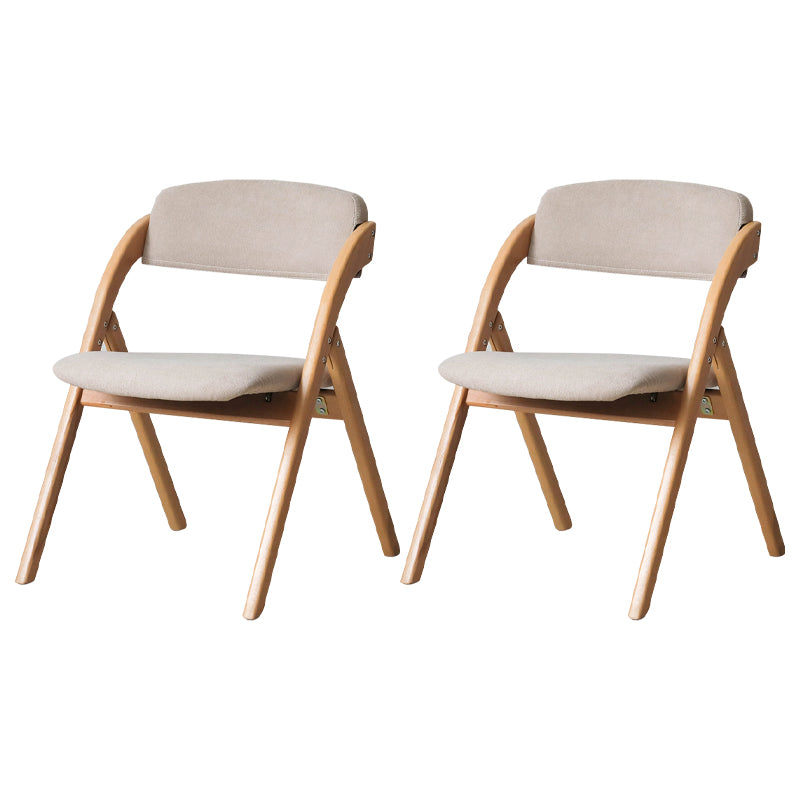 Home Scandinavian Side Chair Upholstered Open Back Wood Folding Dining Room Chair