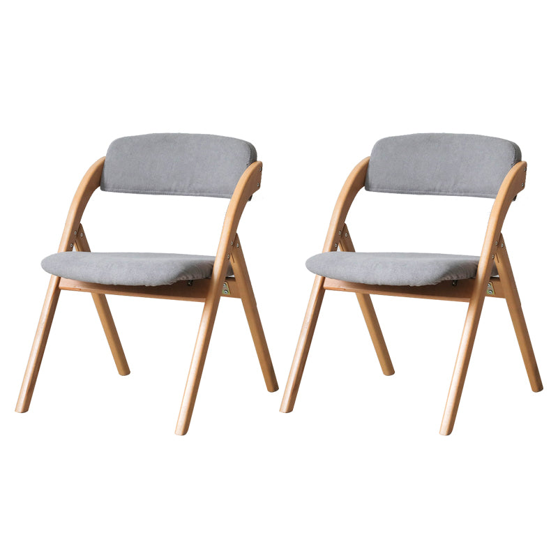 Home Scandinavian Side Chair Upholstered Open Back Wood Folding Dining Room Chair