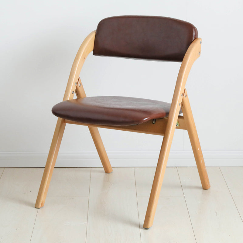Home Scandinavian Side Chair Upholstered Open Back Wood Folding Dining Room Chair
