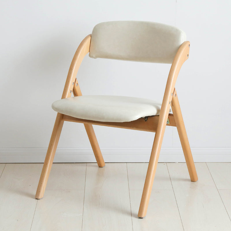 Home Scandinavian Side Chair Upholstered Open Back Wood Folding Dining Room Chair