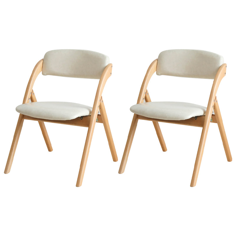Home Scandinavian Side Chair Upholstered Open Back Wood Folding Dining Room Chair