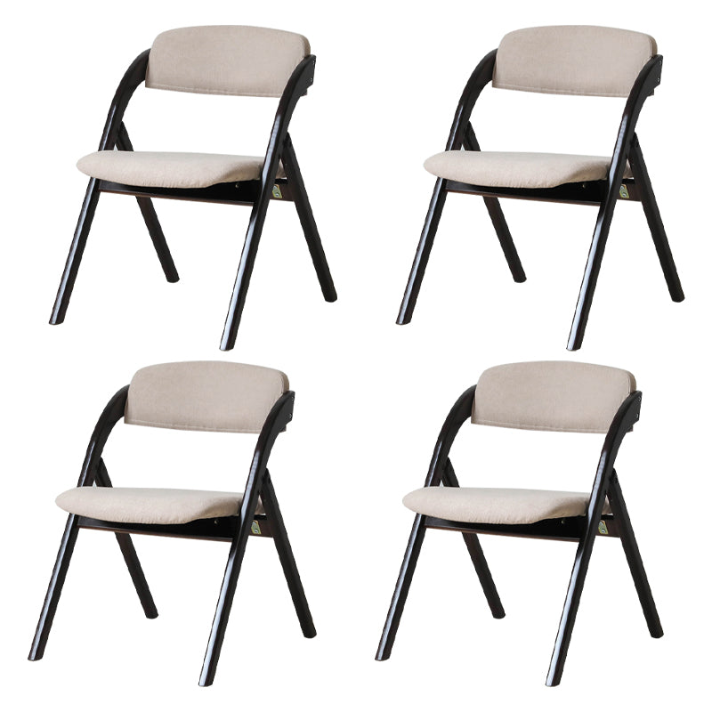 Home Scandinavian Side Chair Upholstered Open Back Wood Folding Dining Room Chair