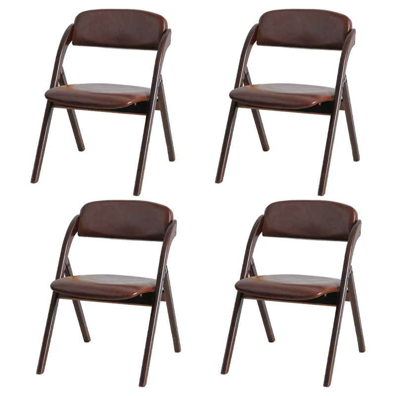 Home Scandinavian Side Chair Upholstered Open Back Wood Folding Dining Room Chair