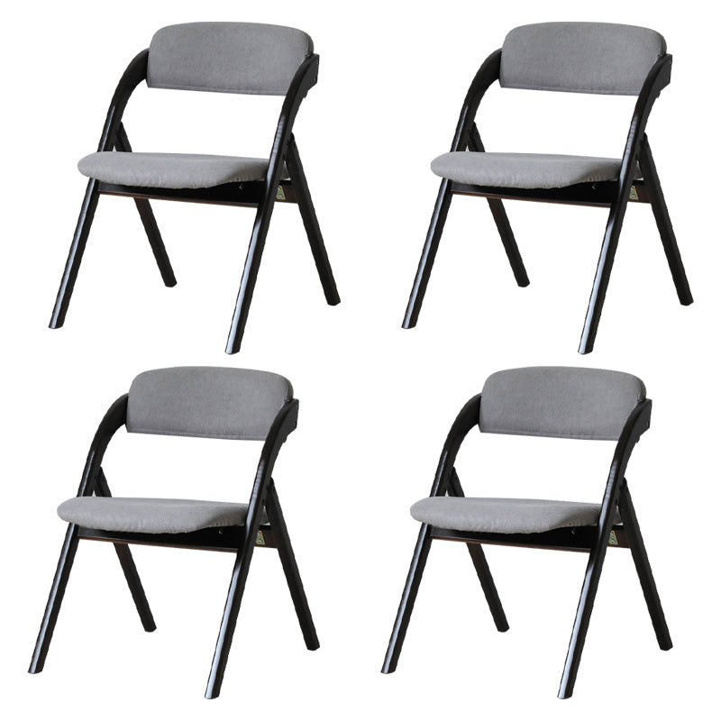 Home Scandinavian Side Chair Upholstered Open Back Wood Folding Dining Room Chair