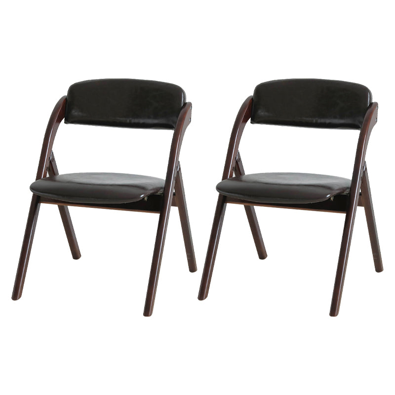 Home Scandinavian Side Chair Upholstered Open Back Wood Folding Dining Room Chair