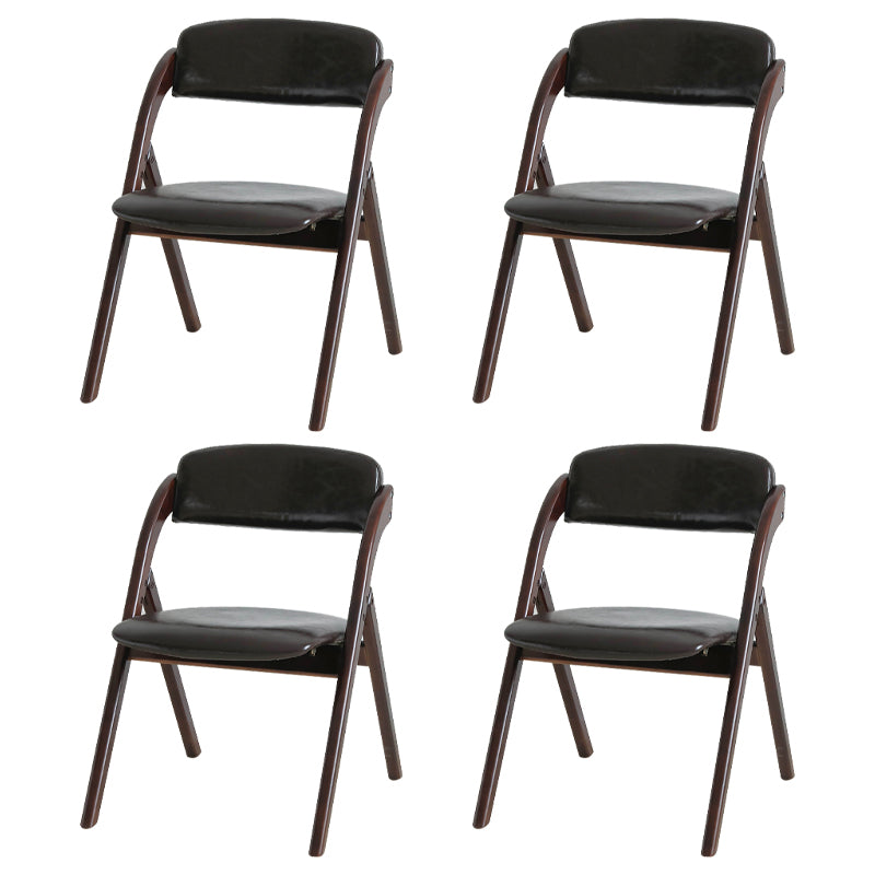 Home Scandinavian Side Chair Upholstered Open Back Wood Folding Dining Room Chair