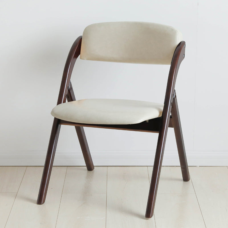 Home Scandinavian Side Chair Upholstered Open Back Wood Folding Dining Room Chair