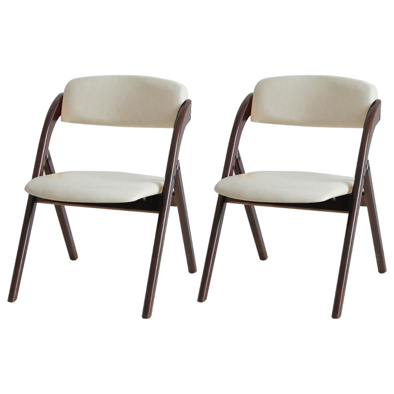 Home Scandinavian Side Chair Upholstered Open Back Wood Folding Dining Room Chair