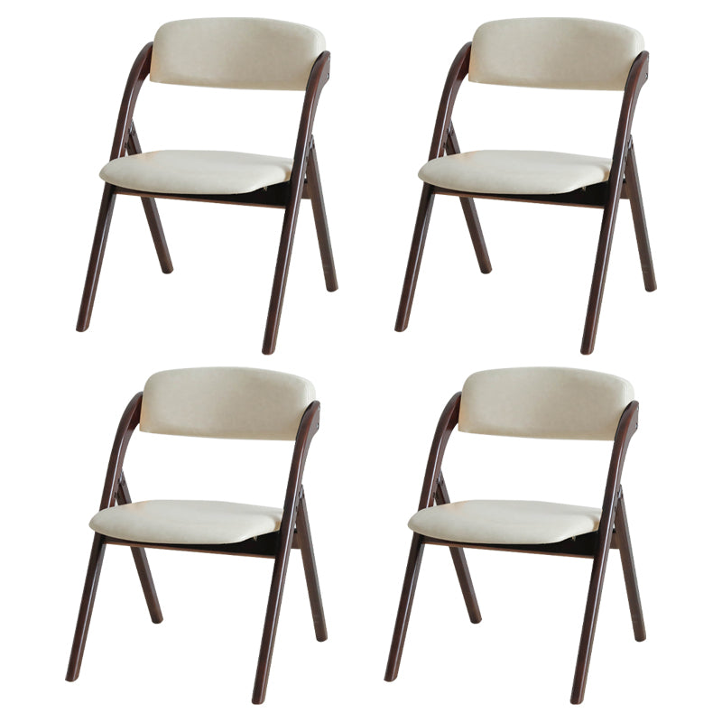 Home Scandinavian Side Chair Upholstered Open Back Wood Folding Dining Room Chair