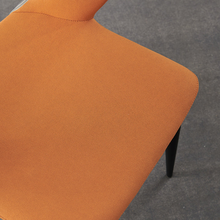 Contemporary Metal Dining Room Chairs Linen Fabric Dining Chair for Home Use