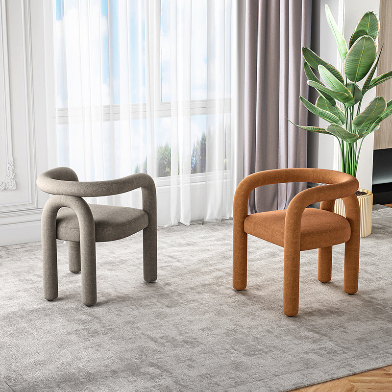 Glam Style Design Cashmere Chair Fork Bone Back Arm Kitchen Dining Chairs