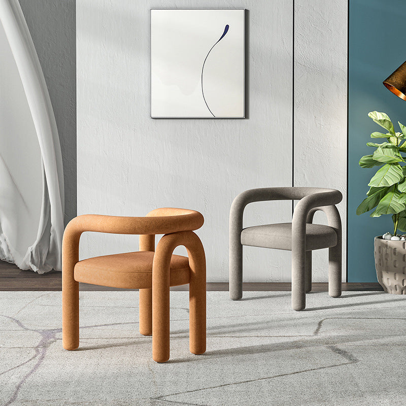 Glam Style Design Cashmere Chair Fork Bone Back Arm Kitchen Dining Chairs