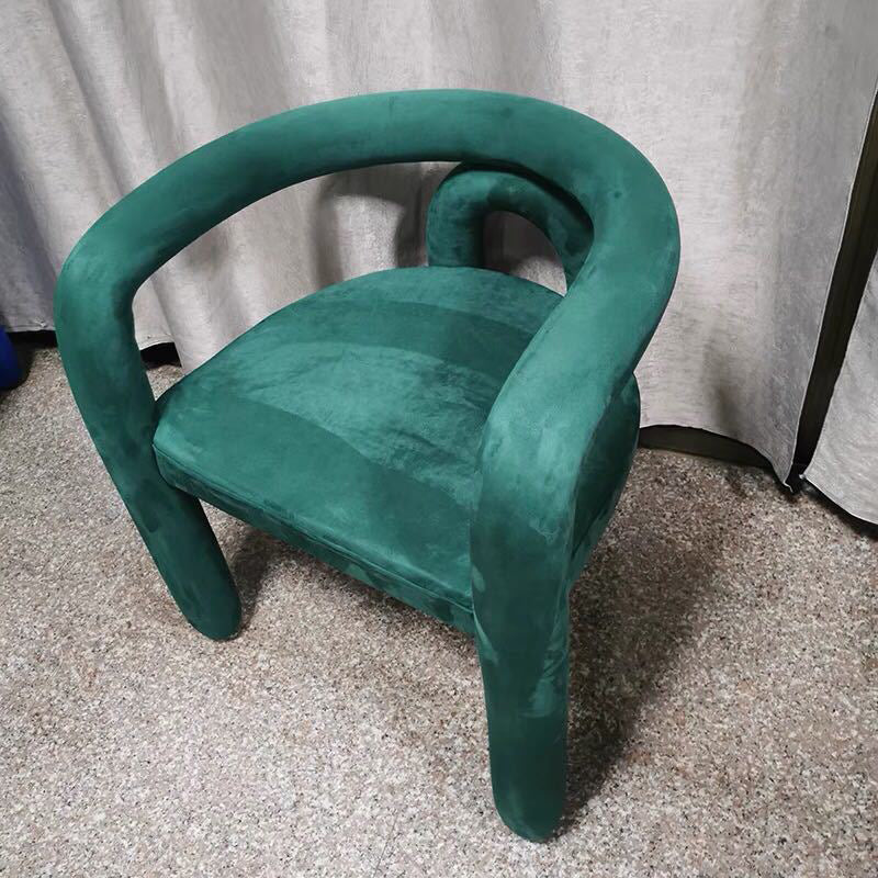 Glam Style Design Cashmere Chair Fork Bone Back Arm Kitchen Dining Chairs