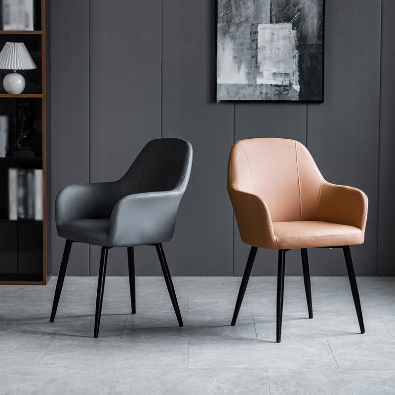 Contemporary Metal Dining Room Chairs Upholstered Armchair for Restaurant Use