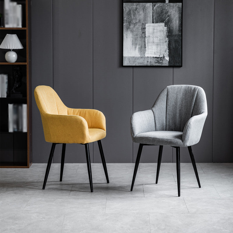Contemporary Metal Dining Room Chairs Upholstered Armchair for Restaurant Use