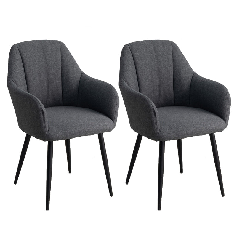 Contemporary Metal Dining Room Chairs Upholstered Armchair for Restaurant Use