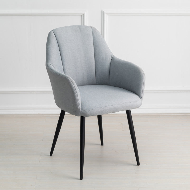 Contemporary Metal Dining Room Chairs Upholstered Armchair for Restaurant Use