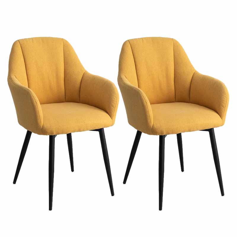 Contemporary Metal Dining Room Chairs Upholstered Armchair for Restaurant Use
