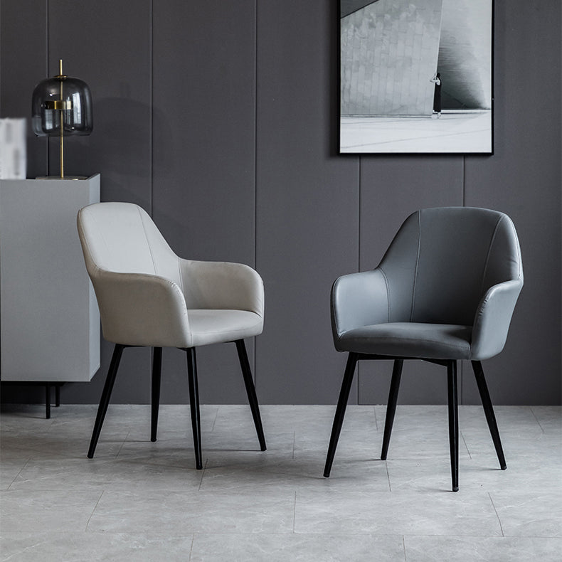 Contemporary Metal Dining Room Chairs Upholstered Armchair for Restaurant Use