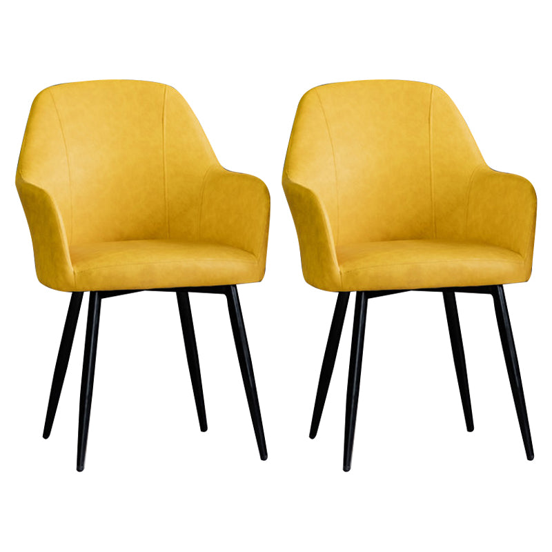 Contemporary Metal Dining Room Chairs Upholstered Armchair for Restaurant Use