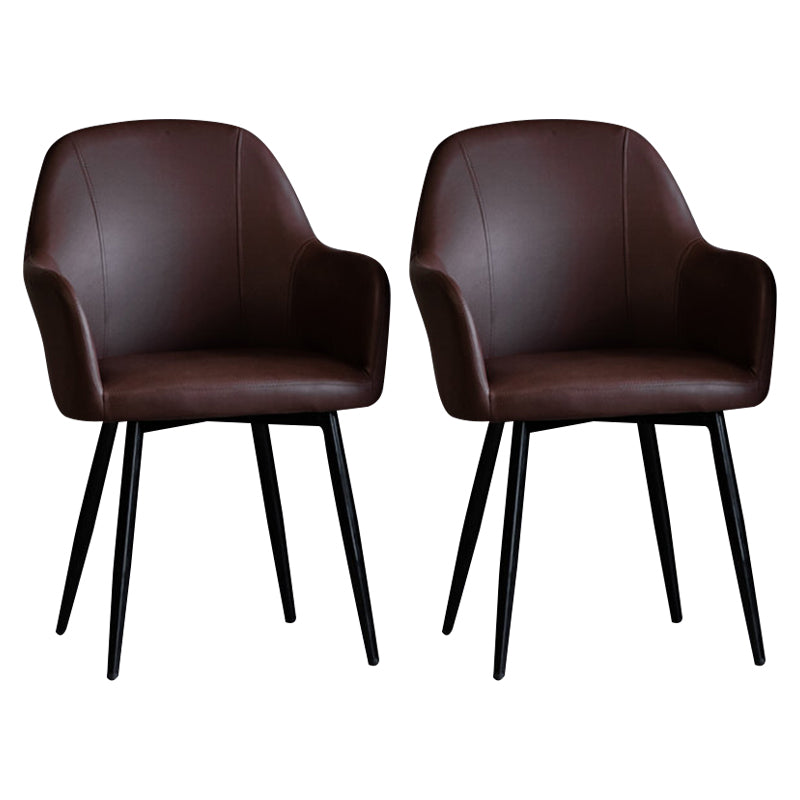 Contemporary Metal Dining Room Chairs Upholstered Armchair for Restaurant Use