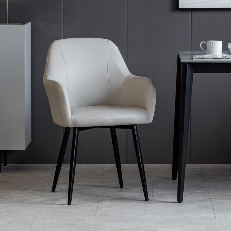 Contemporary Metal Dining Room Chairs Upholstered Armchair for Restaurant Use