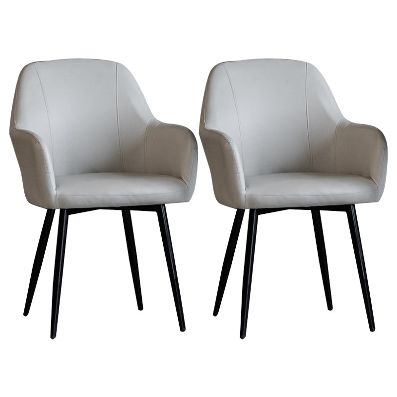 Contemporary Metal Dining Room Chairs Upholstered Armchair for Restaurant Use
