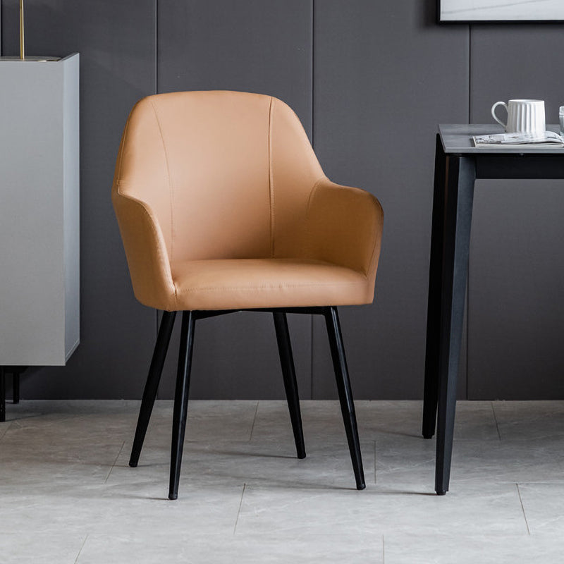 Contemporary Metal Dining Room Chairs Upholstered Armchair for Restaurant Use