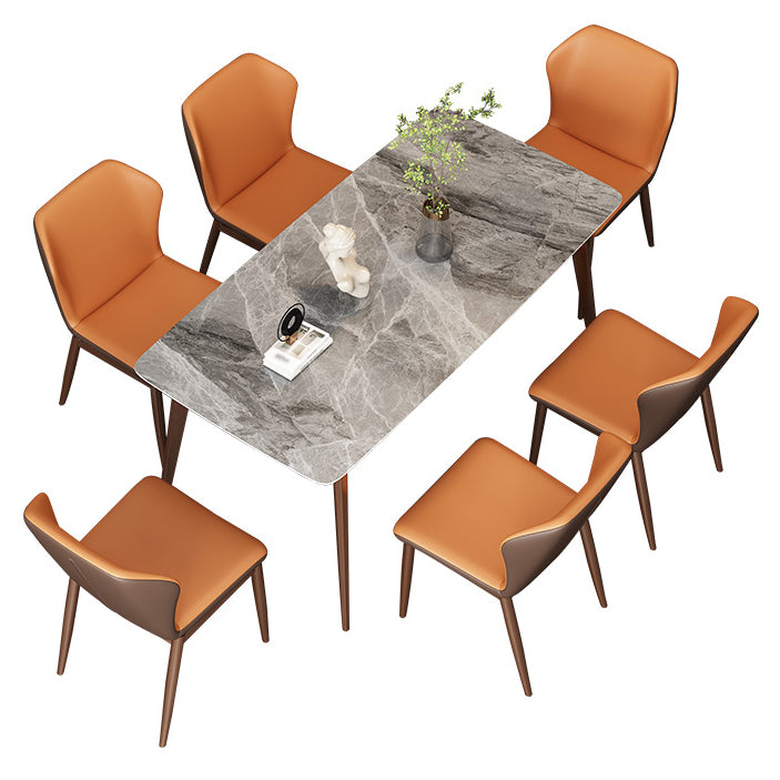 Mesa de comedor estándar de cocina moderna Mesa de comedor de piedra sinterizada con 4 patas