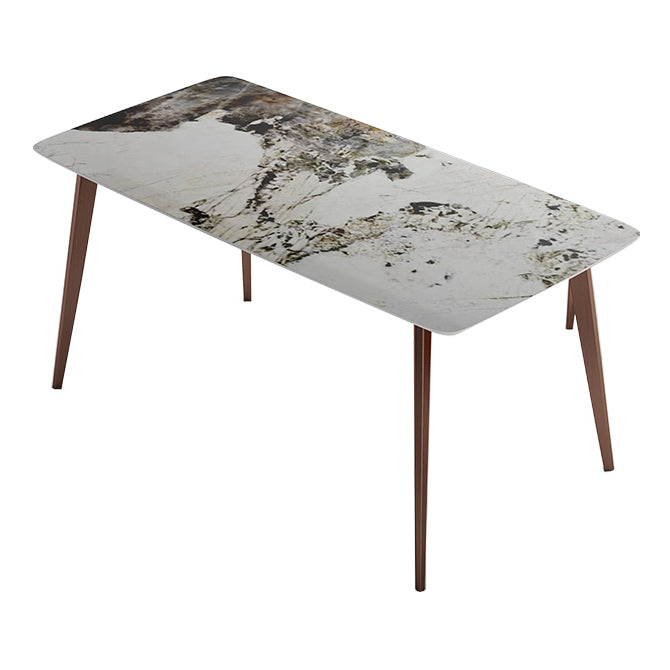 Mesa de comedor estándar de cocina moderna Mesa de comedor de piedra sinterizada con 4 patas