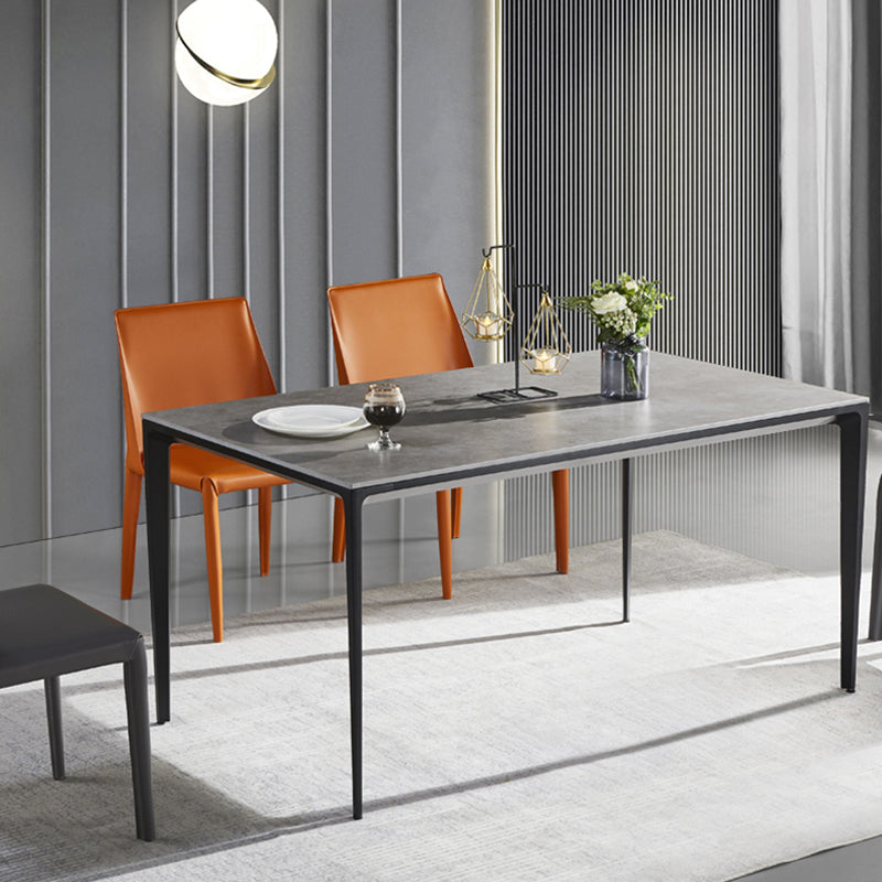 Industrial Standard Rectangle Dining Table Sintered Stone Top Dining Table for Kitchen