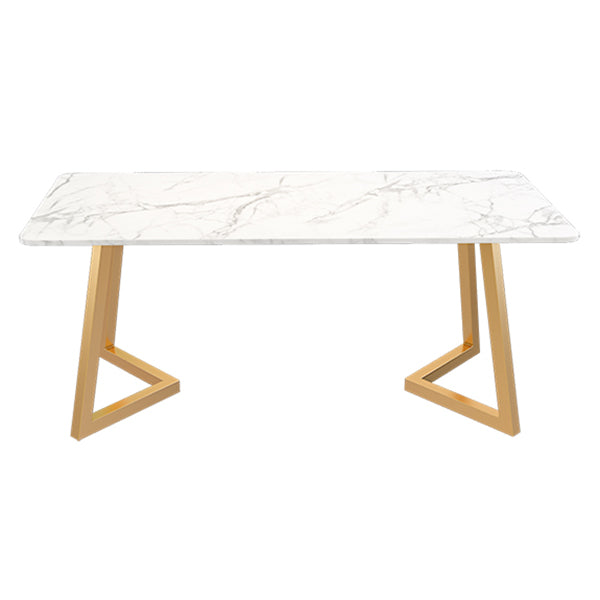 Mesa de comedor rectangular de lujo tradicional, muebles de mármol para el hogar