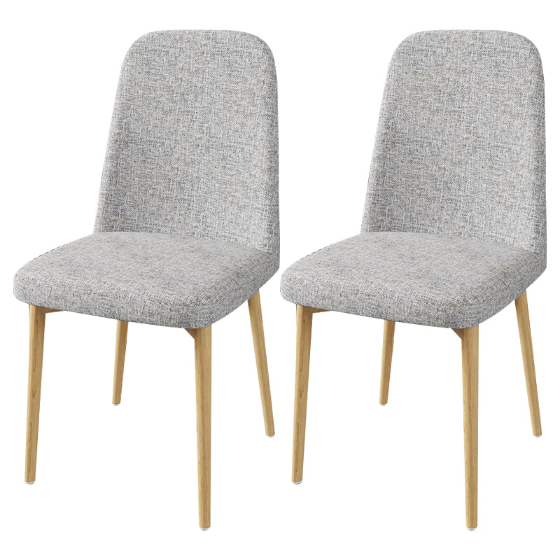 Scandinavian Home Parsons Chair Upholstered Solid Back Metal Dining Room Chair