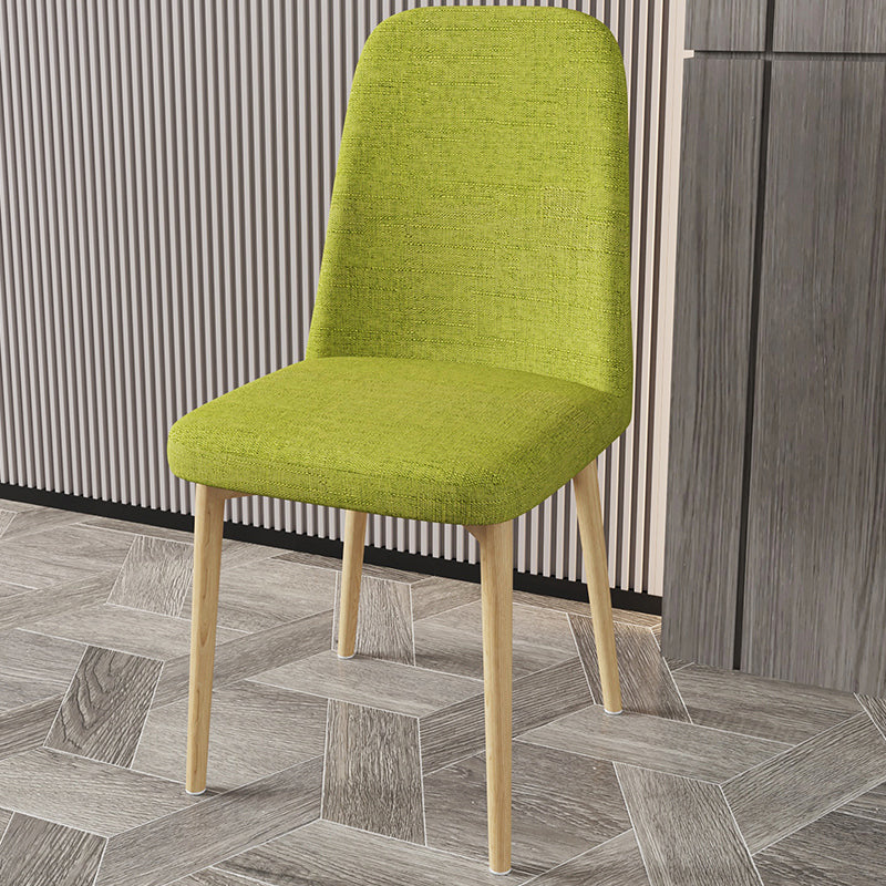Scandinavian Home Parsons Chair Upholstered Solid Back Metal Dining Room Chair
