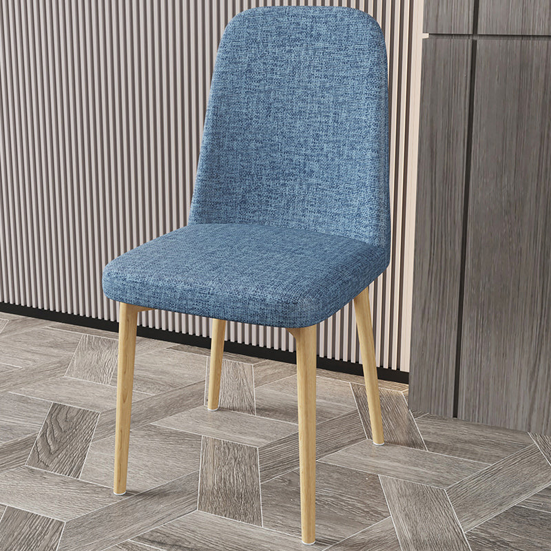 Scandinavian Home Parsons Chair Upholstered Solid Back Metal Dining Room Chair