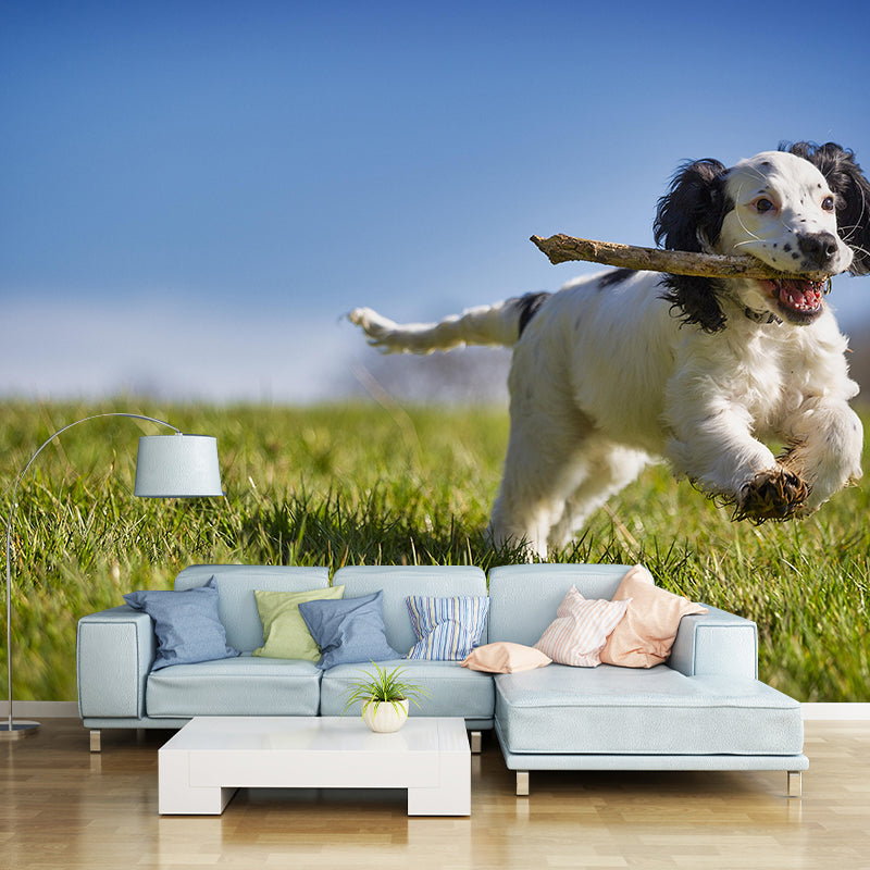 Horizontal Photography Cocker Spaniel Mural Stain Resistant Wall Art for Living Room