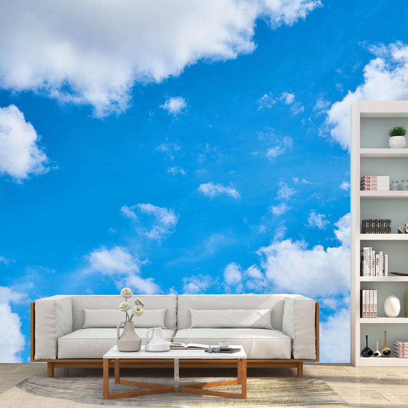 Horizontal Photography Sky Mural Stain Resistant Wall Art for Dining Room