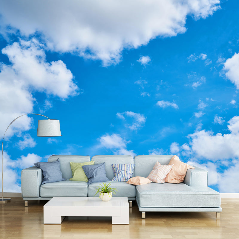 Horizontal Photography Sky Mural Stain Resistant Wall Art for Dining Room