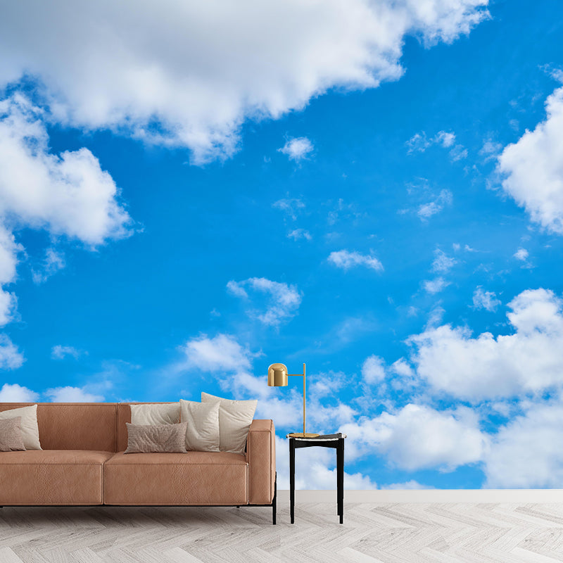 Horizontal Photography Sky Mural Stain Resistant Wall Art for Dining Room